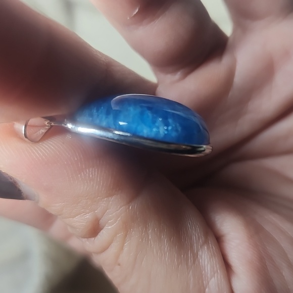 Blue Apatite Pendant AAA - Picture 4 of 4